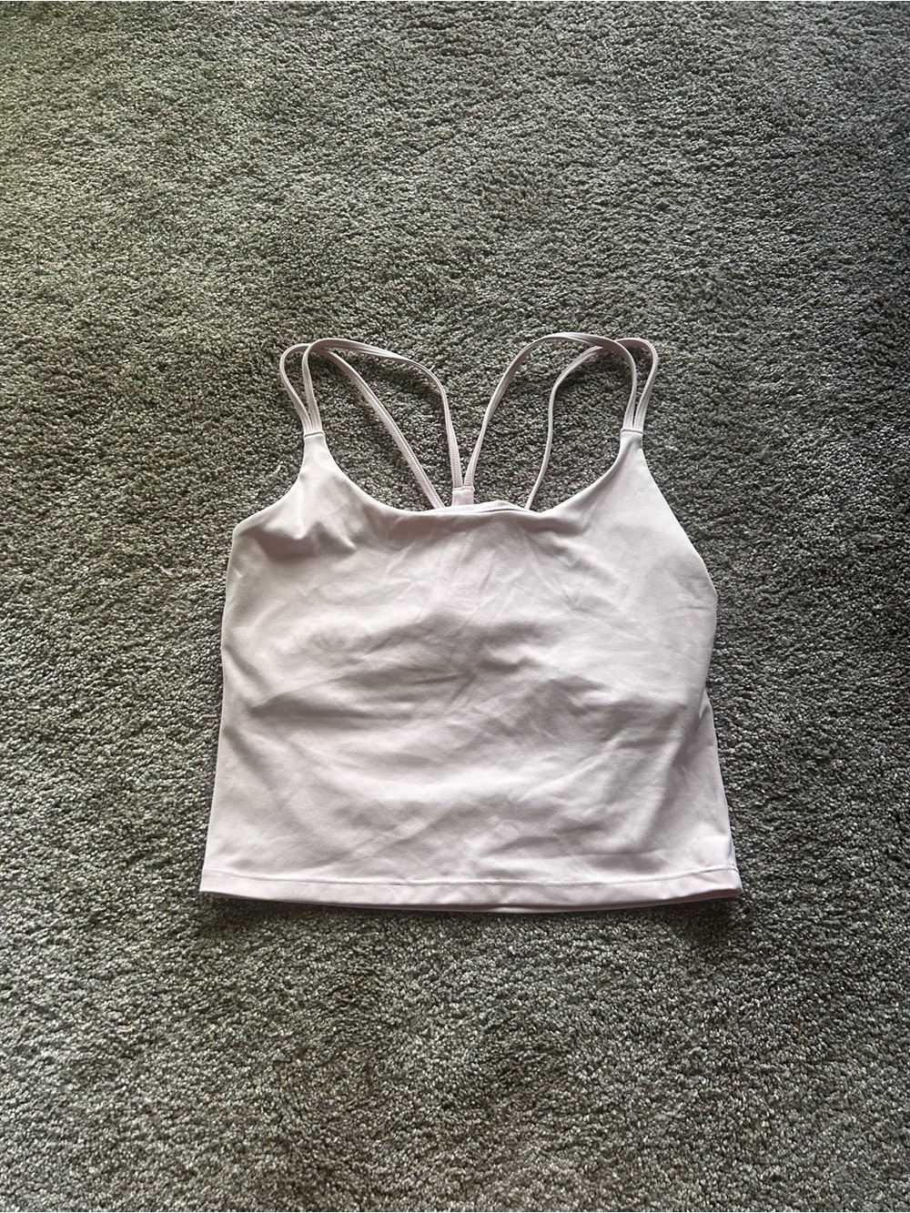Fabletics Light Pink Strappy Crop Tank Top - size S/M